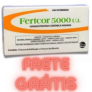 KIT 02 Fertcor HCG 5000 u.i 01 ampola (Opção ao Chorulon) + FRETE GRÁTIS