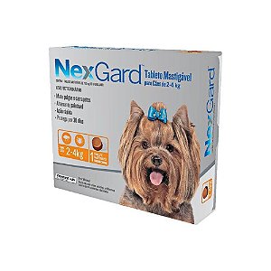 Antipulgas e Carrapatos Nexgard para Cães 2Kg a 4Kg