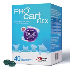 Suplemento Colágeno Cães e Gatos Procart Flex 40 Cápsulas