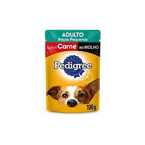 Sachê Pedigree Carne ao Molho Cães Adultos de Raças Pequenas