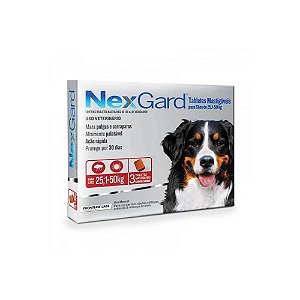 Antipulgas e Carrapatos Nexgard para Cães 25.1Kg a 50Kg - 03 comprimidos