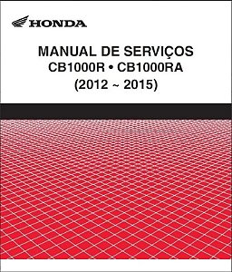 Manual De Serviço Honda CB 1000 R CB1000R CB1000 2012 - 2015 Em Português