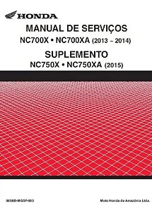 Manual De Serviço Honda NC 700 ou 750 2013 a 2015