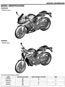 Manual De Serviço Honda CB ou CBR 650 R de 2019 a 2020