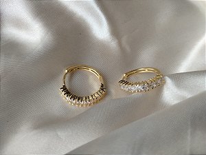 Brinco Argola Cravejado de Zircônias