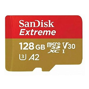 Cartão Memória Sandisk 128GB Extreme Micro Sdxc A2