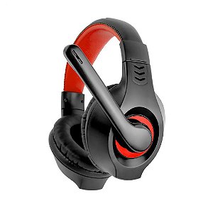 Headset Gamer Kross Khareus P2 Preto e Vermelho KE-HS098