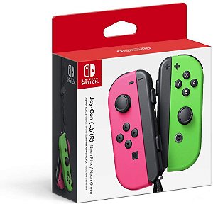 Controle Joy-Con para Nintendo Switch L e R - Verde e Rosa