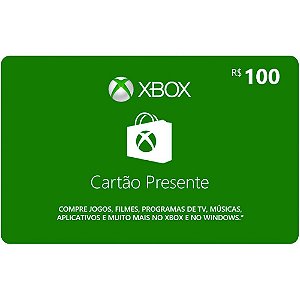 Gift Card Digital Xbox Cartão Presente R$ 100