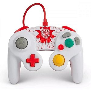 Controle Nintendo Switch Com Fio Estilo GameCube Super Mario PowerA