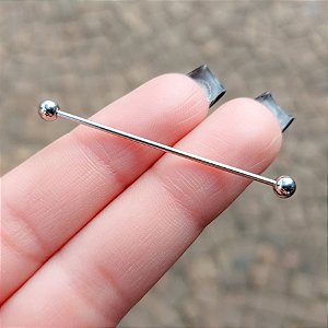 Piercing Megabell Liso Aço Cirúrgico - 40 mm