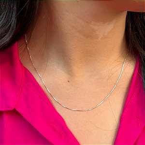 Corrente Veneziana Em Prata 925 - 45 cm