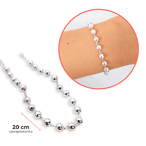 Pulseira Bolas Em Prata 925