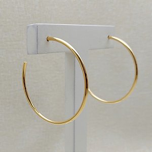 Brinco Argola G Com Banho De Ouro - 3,7 cm