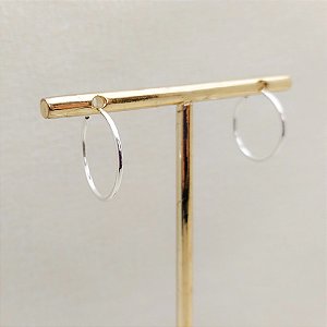 Brinco Argola Fio Redondo 1,9 cm Em Prata