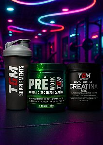 KIT PRÉ-TREINO + CREATINA + COQUETELEIRA