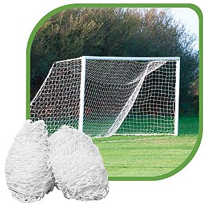 Par de Rede para Trave de Gol Futebol de Campo Sob Medida Fio 4mm Nylon