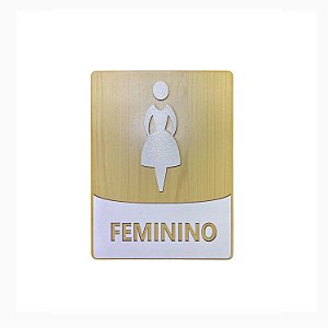 Placa Sinalização WC Feminino Masculino