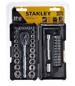 Jogo de Soquete 1/4" com 37 Peças, Stanley STMT81192