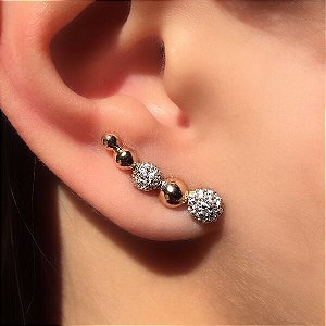 Ear Cuff Esfera Cravejada