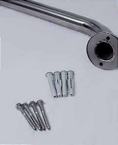 Kit Barras De Apoio Para Banheiro Acessível Inox  Norma 9050