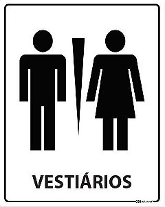 Placa Vestiário Unissex - Poliestireno