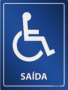 Placa Saída Adaptada para Deficientes - Alumínio