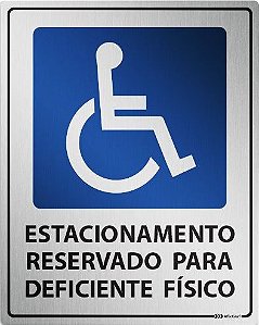 Placa Estacionamento Reservado Deficientes