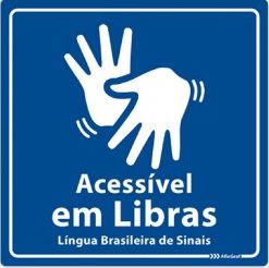 Placa Acessível em Libras - Poliestireno