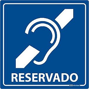 Placa para Deficiente Auditivo Reservado - Poliestireno