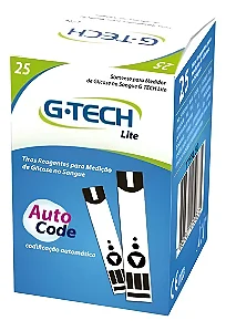 Tiras Reagentes para Medição de Glicose G-Tech Lite com 25 unidades