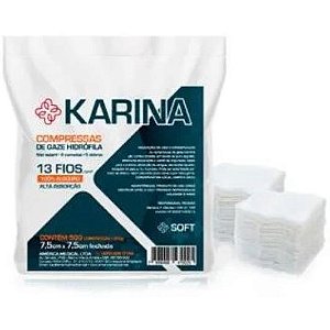 Compressa de Gaze Karina Soft 13 Fios 500un