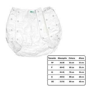 Calça Plástica Senior Care Standard S/ Botão  - 40/42 - Tamanho P