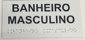 Placa em braille - BANHEIRO MASCULINO