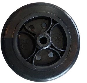 Roda Aro 6" Nylon com Pneu Maciço Furo 3/8