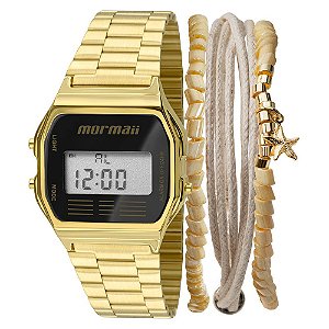 Relógio Mormaii  Digital Dourado MOJH02ABK4P Unissex 