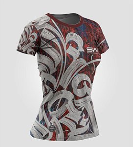 Camiseta Feminina | Grafite Premium Vermelho