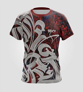 Camiseta Masculina | Grafite Premium Vermelho