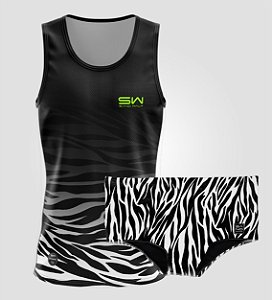 Conjunto Regata e Sunga | Masculino | Animal Print | Zebra