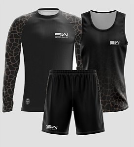 Kit Masculino | Manga Longa, Regata e Shorts | Animal Print | Giraffe