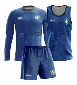 Kit Masculino | Manga Longa, Regata e Shorts | Morro Cristo Copa 2022 | Azul