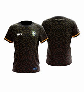 Camiseta Masculina | Copa 2022 | Preta e Amarela