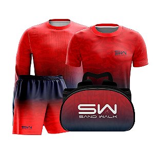 Kit Masculino | Manga Longa, camiseta e shorts - BK RED