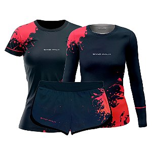 Kit Feminino | Manga Longa, Camiseta e Shorts | VIVID