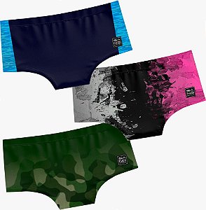 KIT 3 Sungas Masculina | AQUA + CONTROL + FLOREST REVIVAL