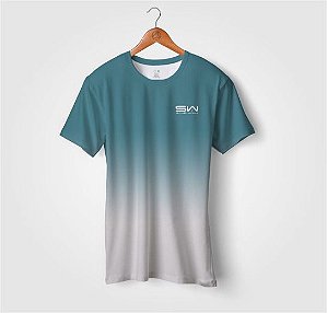 Camiseta Beach Tennis | Manga Curta | Azul e Branca