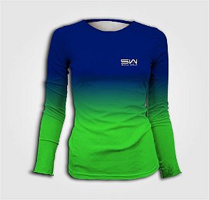 Camisa Térmica Feminina | Manga Longa | Azul e Verde - Sand Walk Brasil, a  marca dos esportes de areia