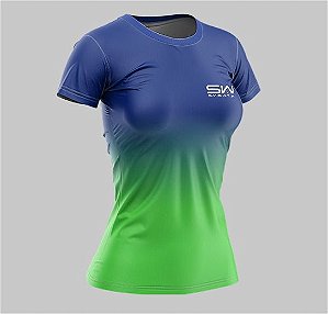 Camiseta Feminina | Beach Tennis | Azul e Verde