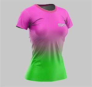 Camiseta Feminina | Beach Tennis | Rosa e Verde