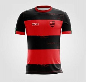 Camiseta Masculina | Coleção Manto | Preta e Vermelha